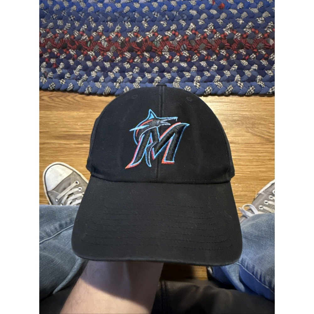 Florida Marlins Miami '47‎ Brand Adjustable Hat Mens Black Logo MLB